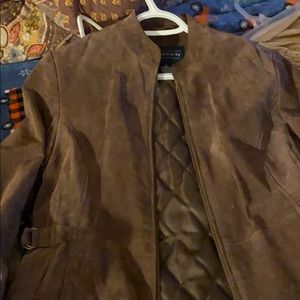 An brown suade jacket